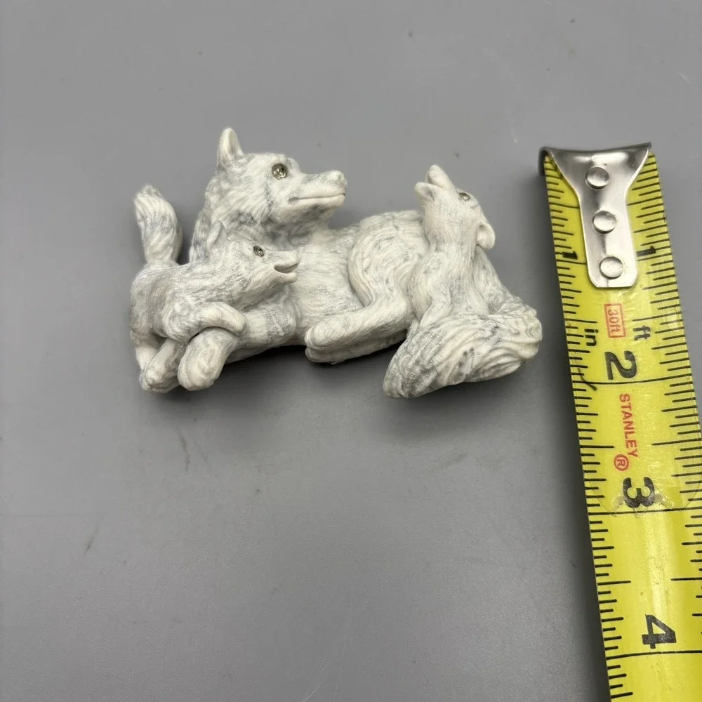 Clay Critter Magnet Wolf‎ Family